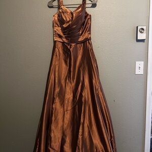 Elegant Brown Evening Gown